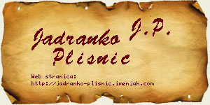 Jadranko Plisnić vizit kartica